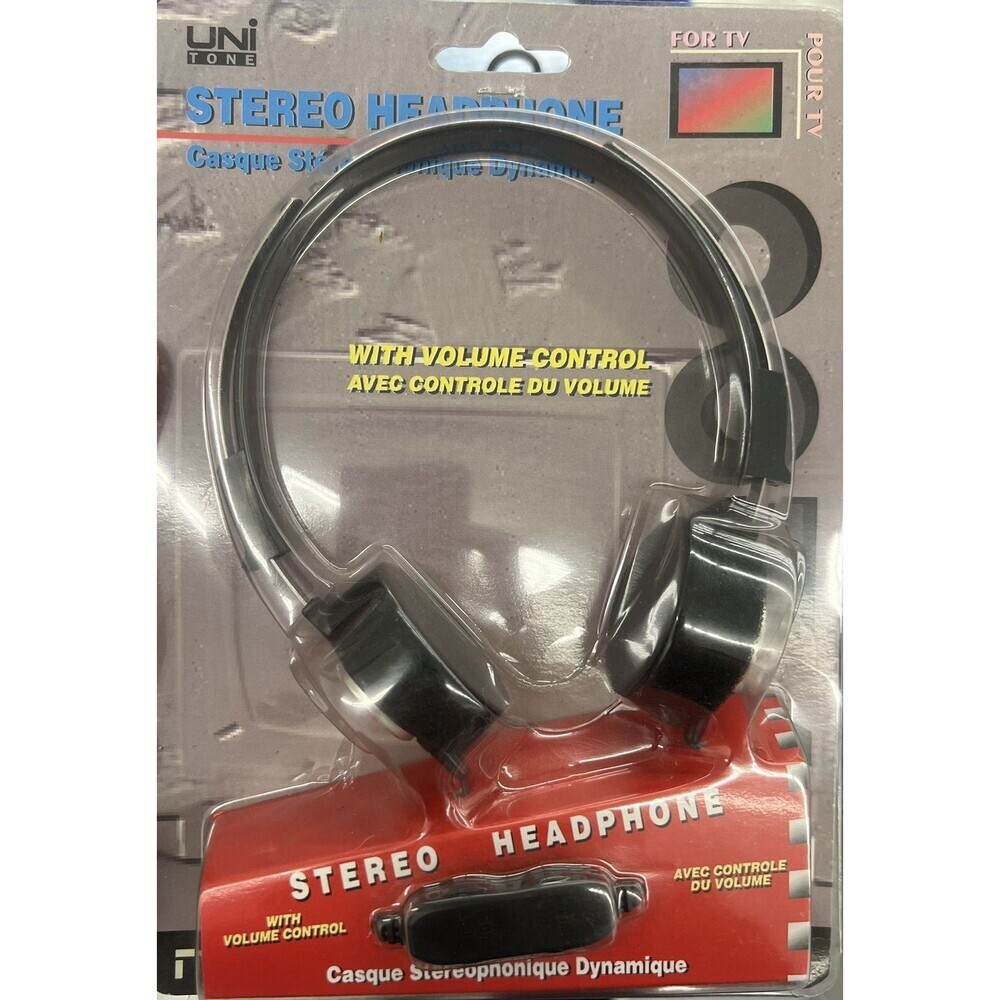 NEW IN BOX Vintage‎ Headphones with Volume Control By Uni Tone